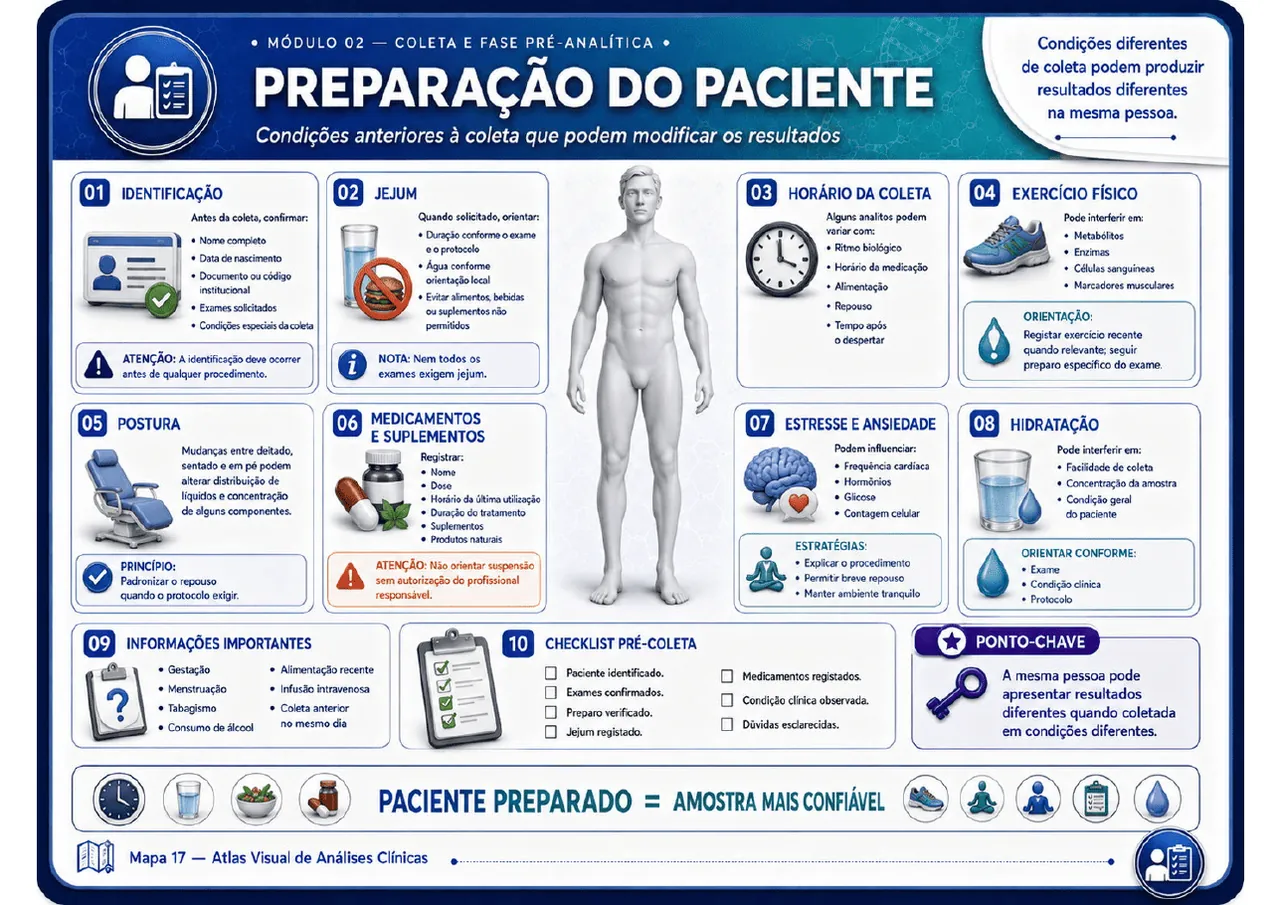 Prévia do mapa visual: Preparação do Paciente