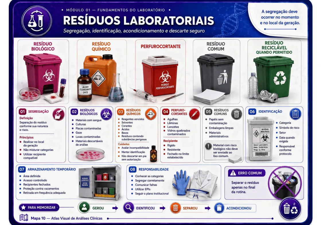 Mapa visual de exemplo: Resíduos laboratoriais