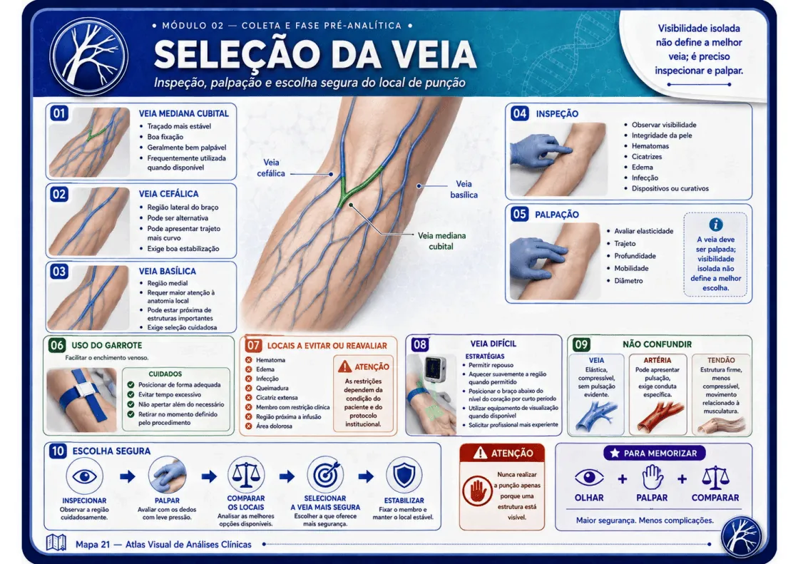 Mapa visual de exemplo: Seleção da veia