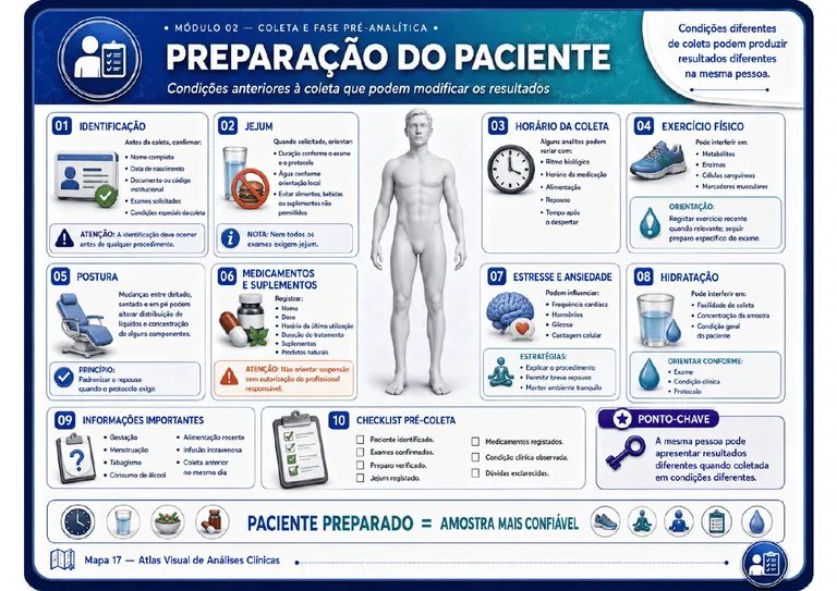Prévia do mapa visual: Preparação do Paciente