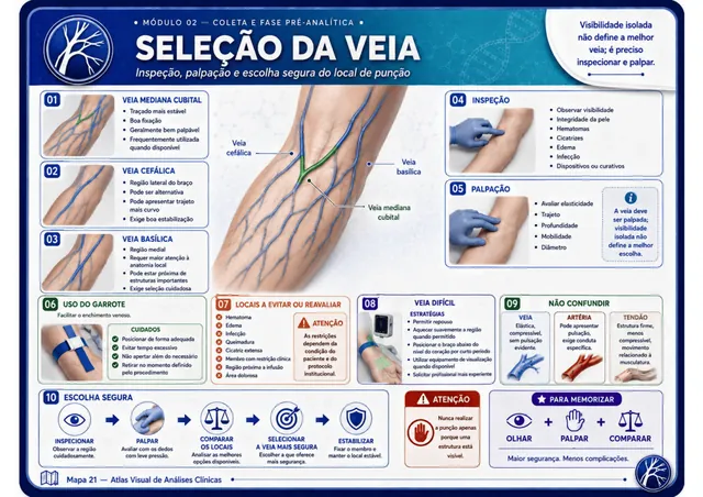 Mapa visual de exemplo: Seleção da veia